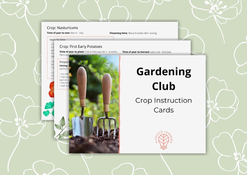Taking Gardening Club Crop Instructions Outdoors